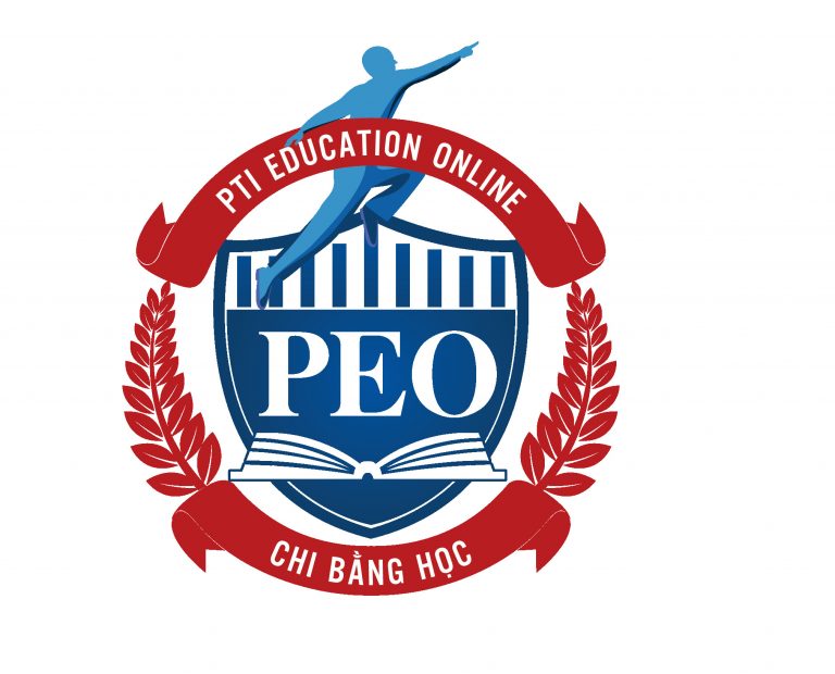 Logo PEO – slogan “Chi Bằng Học”
